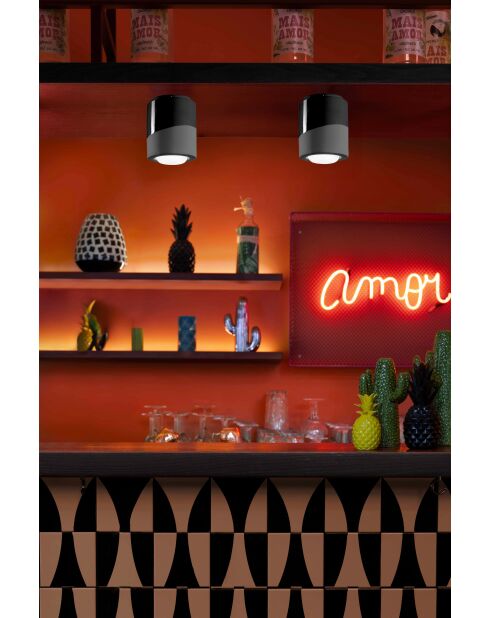 Plafonnier Pi Carbon Black 14x12.5 cm