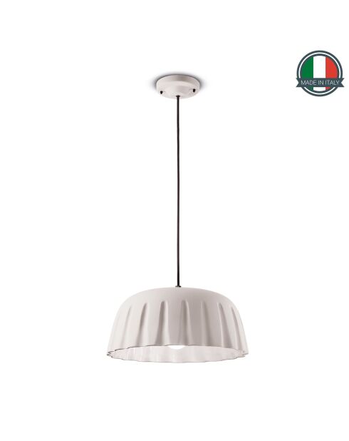 Suspension Madame Gres Blanc mat 18x40 cm