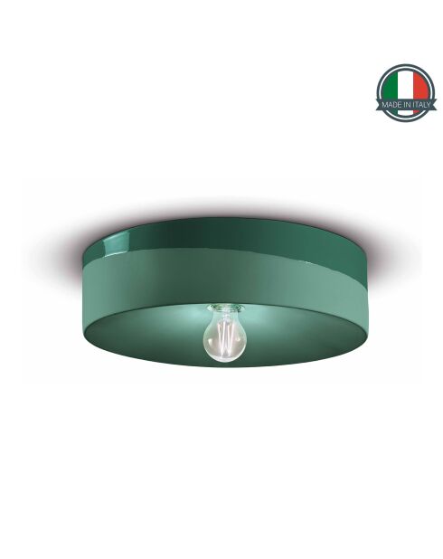 Plafonnier vert bouteille Pi 11x40 cm