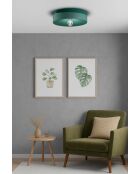 Plafonnier vert bouteille Pi 11x40 cm