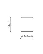 Plafonnier Pi Ming Rouge 14x12.5 cm