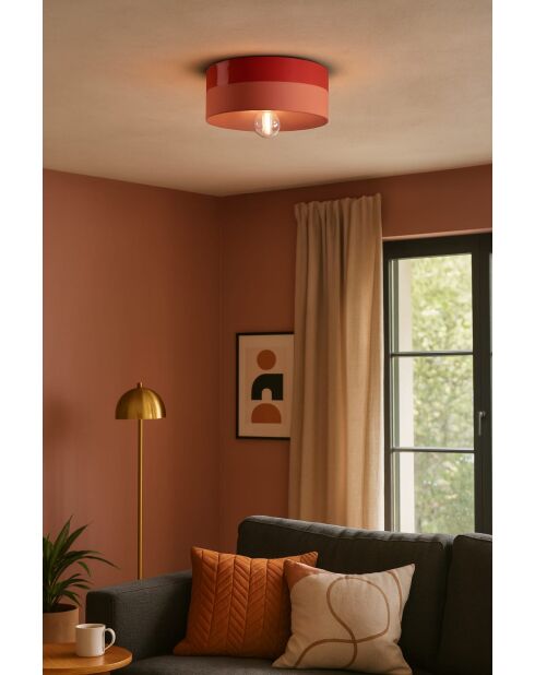 Plafonnier Pi Pêche Orange 11x25 cm