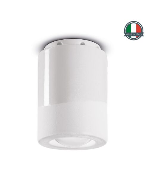 Plafonnier Pi Blanc Naturel 12x8.5 cm