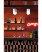 Plafonnier Pi Blanc Naturel 12x8.5 cm