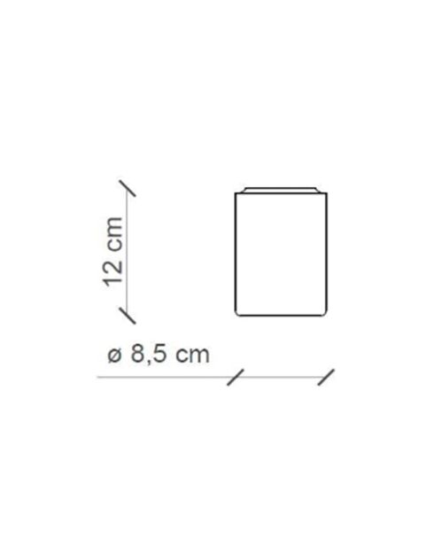 Plafonnier Pi Blanc Naturel 12x8.5 cm