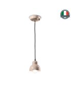 Sospensione Berimbau grigio sabbia 12x11 cm