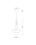 Sospensione a olio verde Lariat 60x28 cm