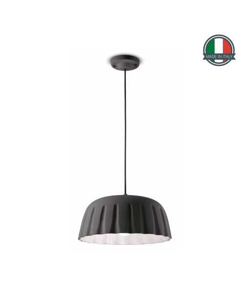 Suspension Madame Gres Noir Gris 18x40 cm