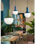 Suspension Selaron Vert feuille 39x24 cm