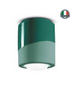 Plafonnier vert bouteille Pi 14x12.5 cm