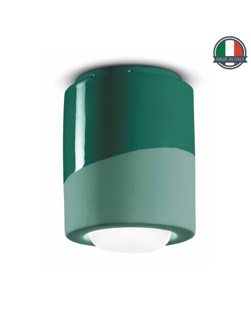 Plafonnier vert bouteille Pi 14x12.5 cm