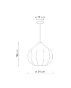 Suspension Afoxe' Vert feuille 30x34 cm