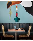 Suspension Lariat Huile verte 91x28 cm