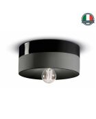 Plafonnier Pi Carbon Black 11x25 cm