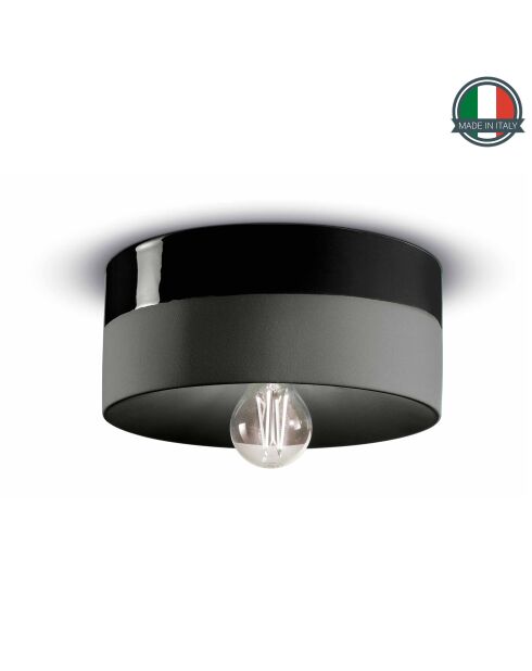 Plafonnier Pi Carbon Black 11x25 cm