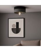 Plafonnier Pi Carbon Black 11x25 cm