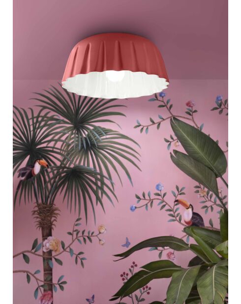 Plafonnier Madame Gres Rose Corail 17x40 cm