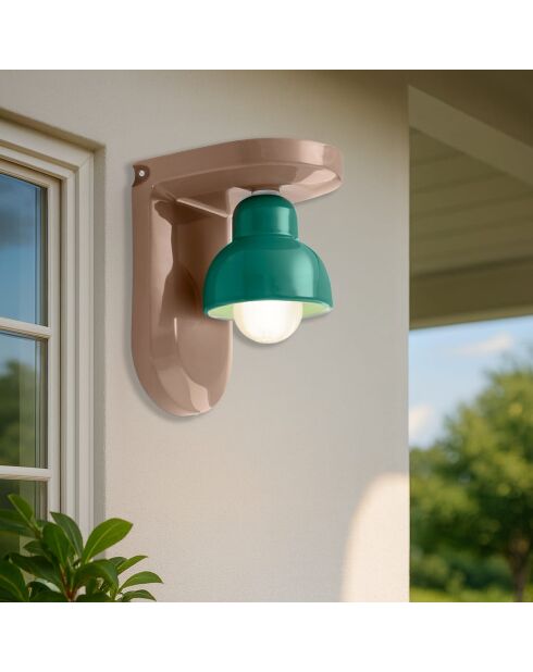 Applique Berimbau Moka + Azul 13x16.5x22 cm