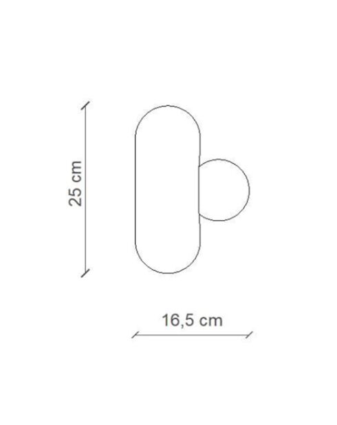 Applique murale Bumbum Huile verte 16.5x25 cm