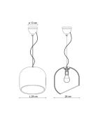 Suspension Ayrton marron moka Moka 29x30x28 cm