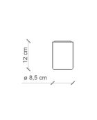 Lampada da soffitto Pi verde bottiglia 12x8,5 cm