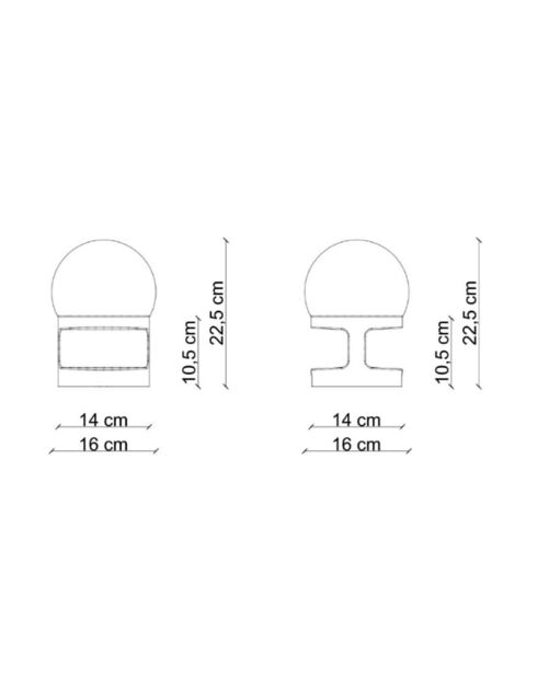 Lampe de table Habea Orange Fox 16x22.5x16 cm