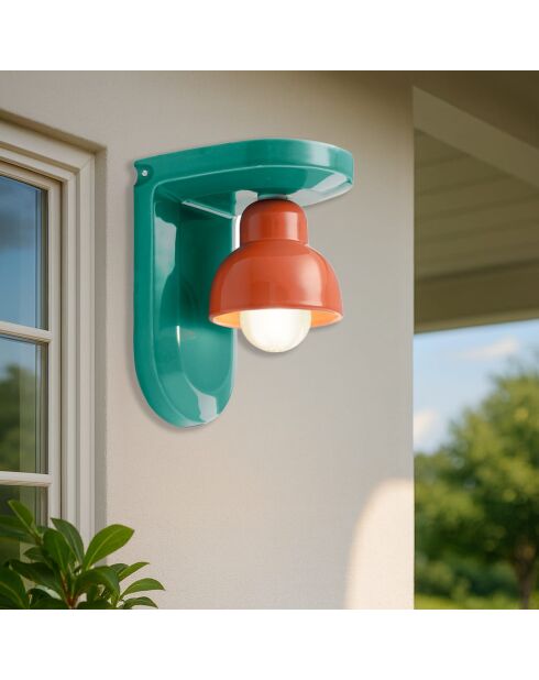 Applique murale Berimbau Azul + Pokè Orange 13x16.5x22 cm