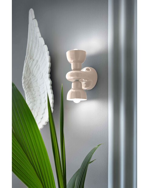 Applique murale Berimbau Gris sable 13x16x25.5 cm