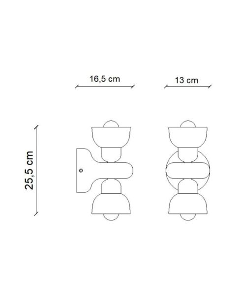 Applique murale Berimbau Gris sable 13x16x25.5 cm