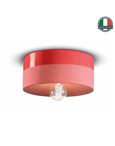 Plafonnier Pi Rouge Corail 11x25 cm