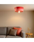 Plafonnier Pi Rouge Corail 11x25 cm