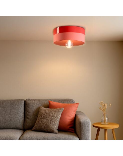 Plafonnier Pi Rouge Corail 11x25 cm
