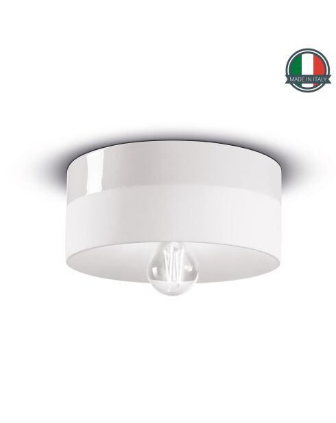 Plafonnier Pi Blanc Naturel 11x25 cm