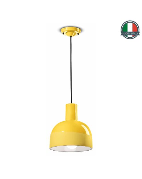 Suspension Caxixi Jaune Citron 26.5x22.5 cm