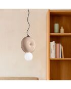 Suspension Bumbum gris sable 25x29x13 cm