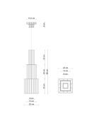 Suspension multicolore Metra 22x22x66 cm