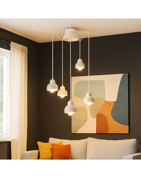 Suspension Berimbau Blanc Os 16x15 cm