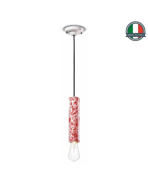 Suspension Pi Ming Rouge 25x5.5 cm