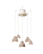 Sospensione Berimbau grigio sabbia 16x15 cm