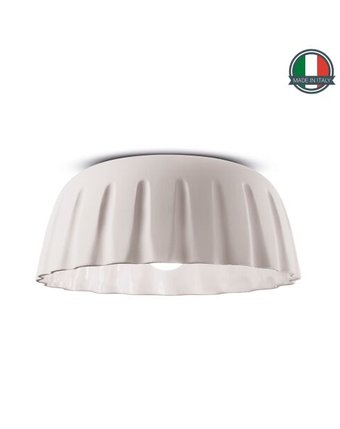 Plafonnier Madame Gres Blanc mat 17x40 cm