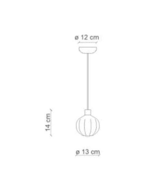 Suspension Afoxe' Cristallo 14x13 cm