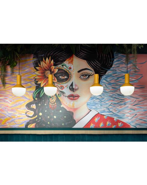 Suspension Selaron Jaune 39x24 cm