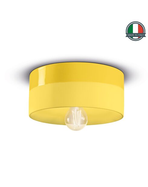 Plafonnier Pi Jaune Citron 11x25 cm