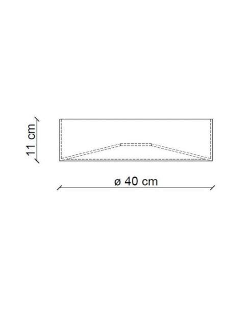 Plafonnier Pi Carbon Black 11x40 cm