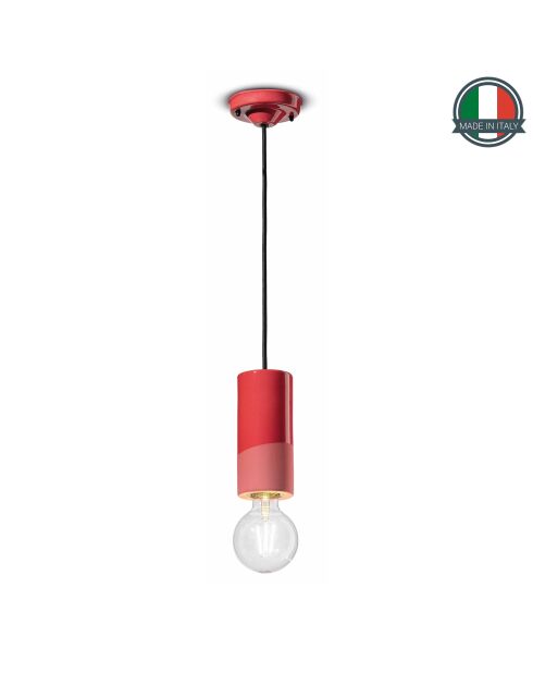 Suspension Pi Rouge Corail 18x8 cm