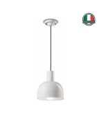 Lampada a sospensione Caxixi bianco naturale 26,5x22,5 cm
