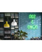 Lampada a sospensione Caxixi bianco naturale 26,5x22,5 cm