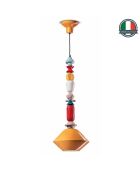 Lampada a sospensione Lariat gialla 87x31 cm