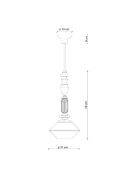 Lampada a sospensione Lariat bianco latte 70x31 cm