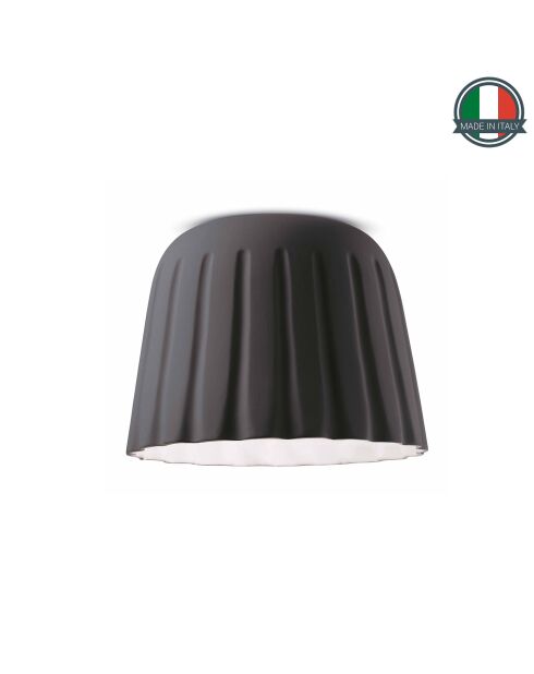 Plafonnier Madame Gres Noir Gris 29x40 cm